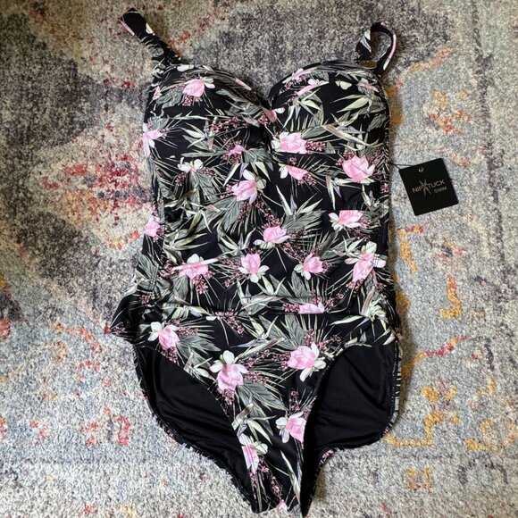 Nip Tuck Fern Gully Tummy Control Floral One-piece Swimsuit - Picture 2 of 5